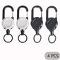 1/2/4pcs Extendable Retractable Keychain